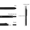 SMTTW Ballpoint Ballpoint Ballpoint Ballpoint Pen Automatic Black Multi-Function Pen, 4-Color Pen, Multi-Color Pen, 1.0mm Refill, 0.5mm Pen,