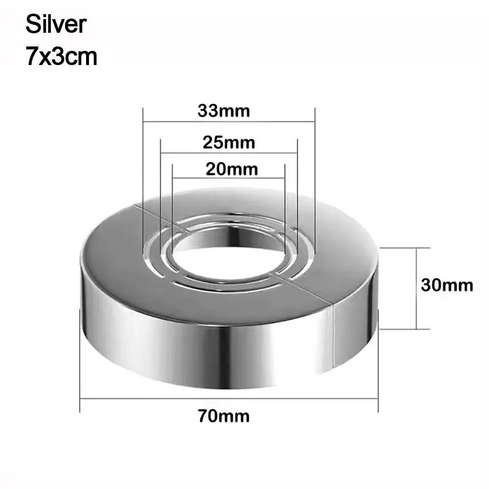 

ABS Heighten Angle Shower Faucet Cover Round Shower Faucet Round Covers Wall Hole Panel L серебряный