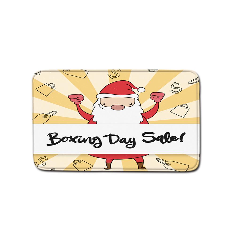3D Printed Christmas Waterproof Shower Curtain Toilet Four-Piece Combination Set Household Doormat Floor Mat Carpet