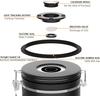 1.8L Coffee Canister For Ground Coffee Stainless Steel Coffee Storage Canisters With Scoop for Beans Sugar Tea