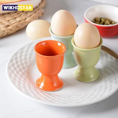 Ceramic Egg Cup Holders Candy Color Creative Serving Cups For Kitchen Egg Holder Cup Breakfast Banquet Eggs Supplies