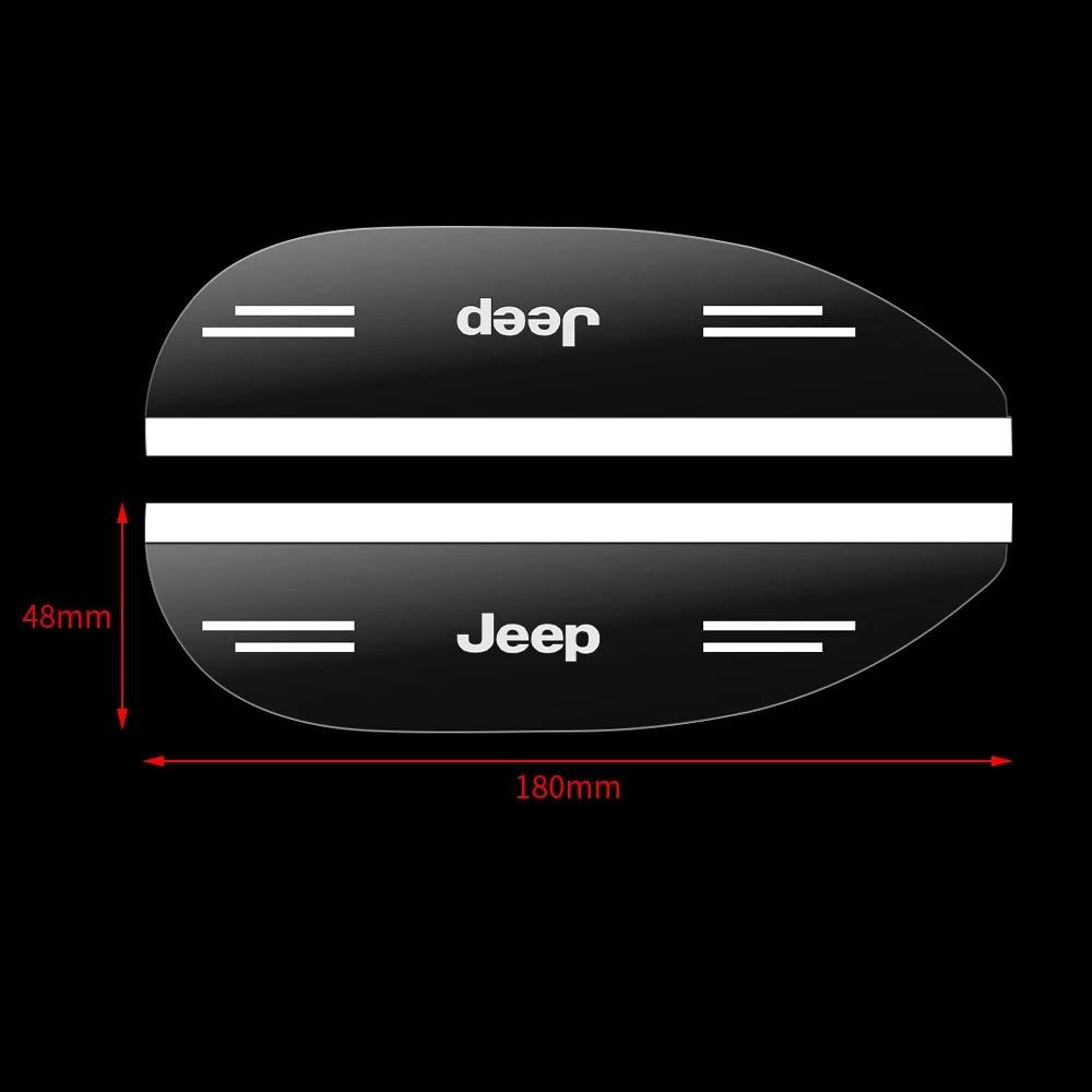 Transparent Car Side Mirror Rain Eyebrow for Jeep Wrangler Renegade Gladiator Anti-Glare Waterproof Rearview Mirror Rain Shield