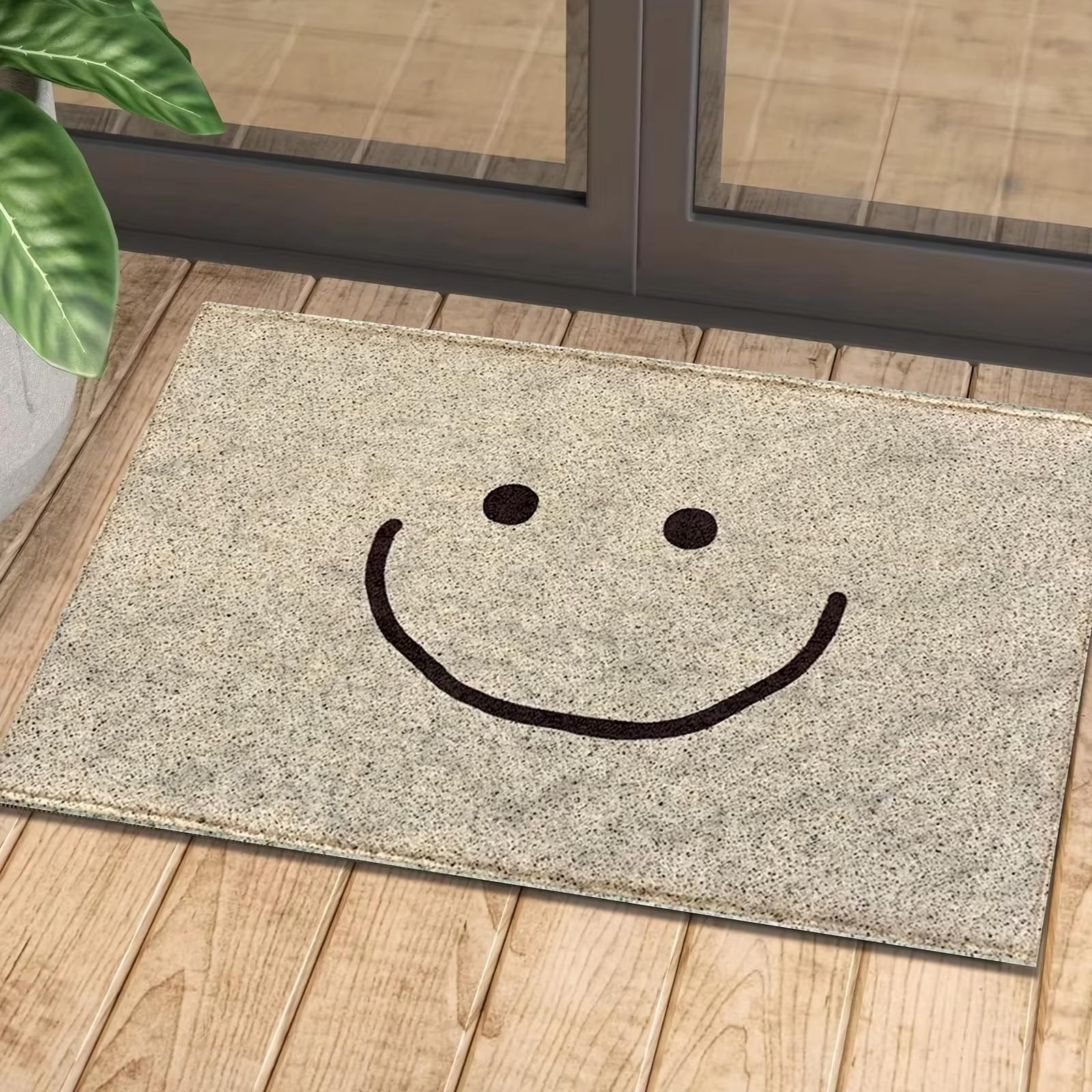 Cartoon Lach Tapijt Grappige Deurmat Welkommat Badkamermat Tapijt Voor Slaapkamer Vloerkleed Huisdecoratie 40X60CM(1.3X2FT beige