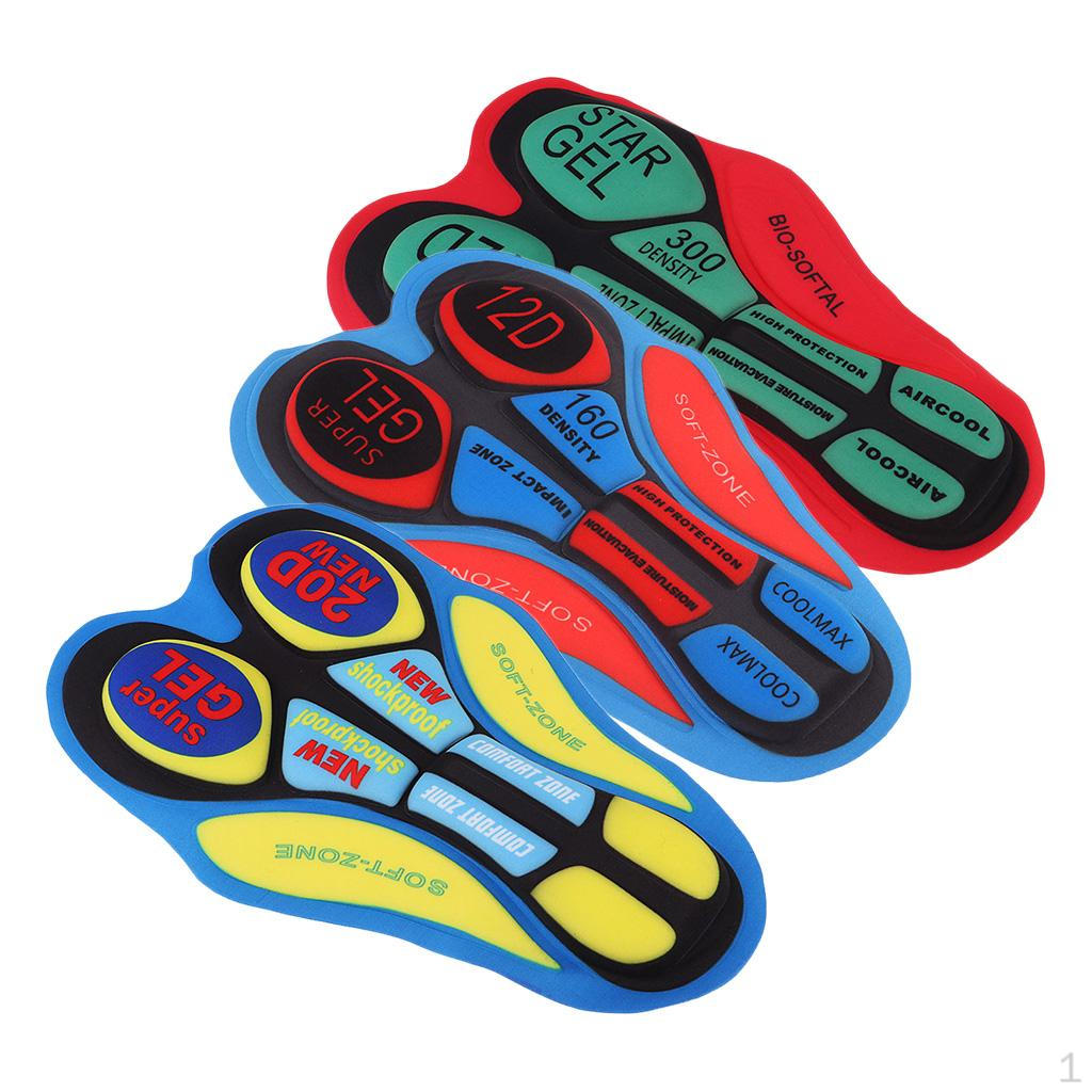 

3Pcs Women Men Cycling Sponge Shorts Pads Shockproof Riding Base Cushion