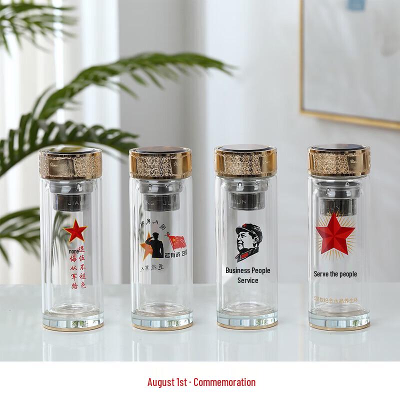 Veteran s Commemorative Double-Wall Glass Tea Infuser