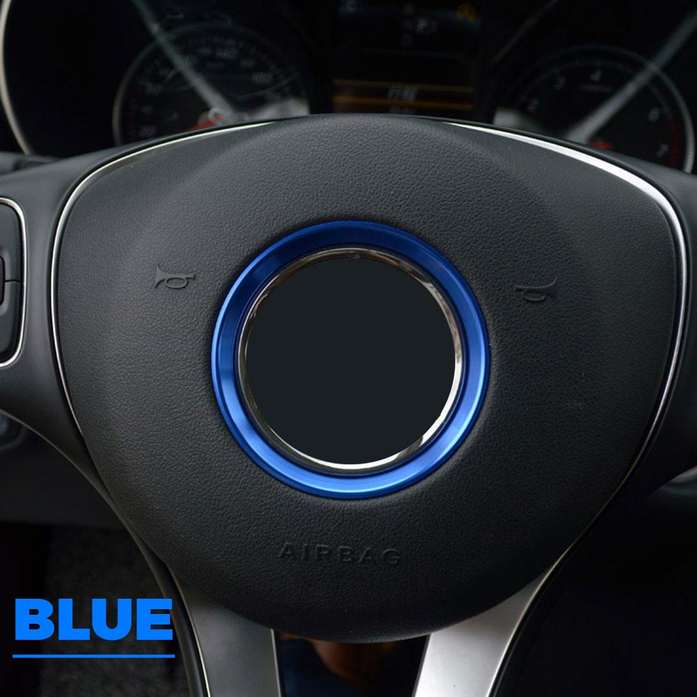 51/58mm Car Steering Wheel Center Cover Logo Sticker Ring Trim Car Accessories For Mercedes Benz GLE CLA GLA W213 W246 W205 C117