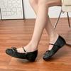 Grape mother 2025 spring new Korean version retro single shoes women wear high-end fashion ballet flats pleated