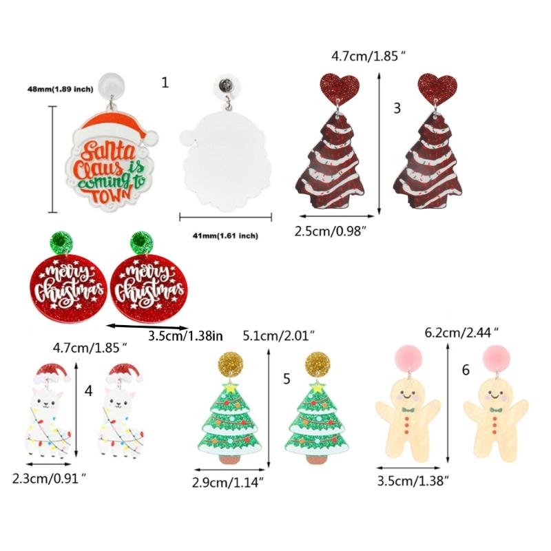 Fashion Dangle Earrings Tree Alpacas Gingerbreads Man Earrings Statement Jewelry