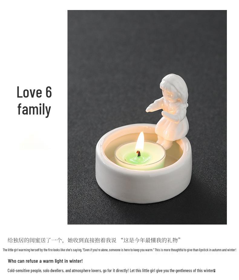 Nordic Ceramic Match Girl Candle Holder - Easter Home Decor Aroma Ornament