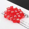 100pc Mixed English Letter Bead Cube Alphabet Beads Jewelry Findings Acrylic Bead for Jewelry Making