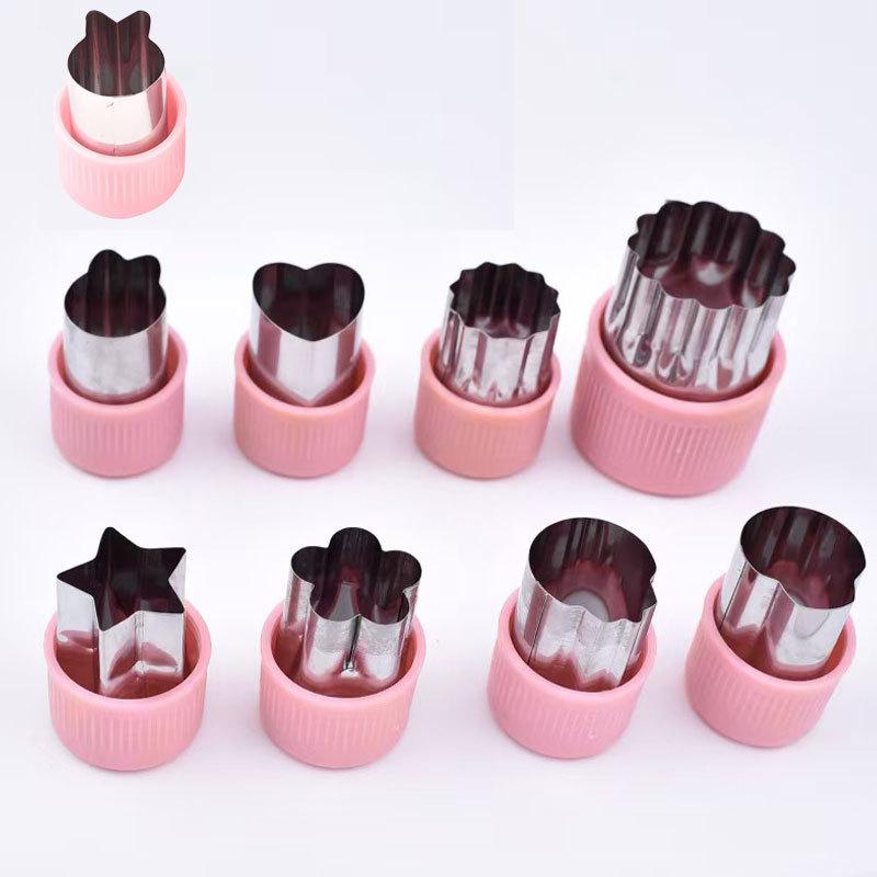 Stainless Steel Bow Tie Pasta, Wonton, and Dumpling Mold with Cartoon Fruit Shapes for Baby Food Supplement.