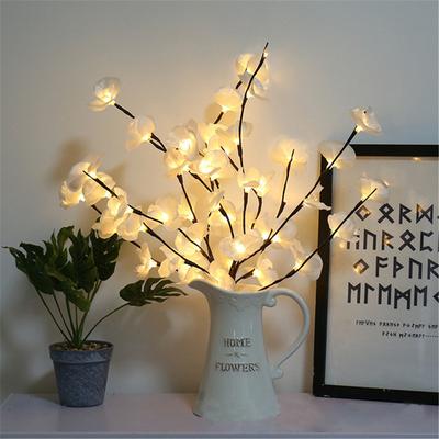 73cm 20 LED Simulation Orchid Branch Lights Christmas Vase Filler Lights Twig Branch Lights For Holiday Wedding Room Decoration