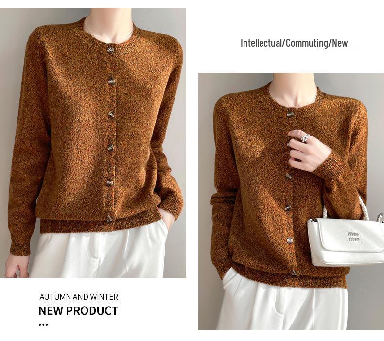 Veelzijdig gebreid damesvest met bloemen: Ronde Hals Lente Laag