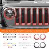 SHINEKA ABS Car Exterior Front Headlight Lamp & Racing Front Grille Decoration Cover for Jeep Wrangler JL Gladiator JT 2018 Up