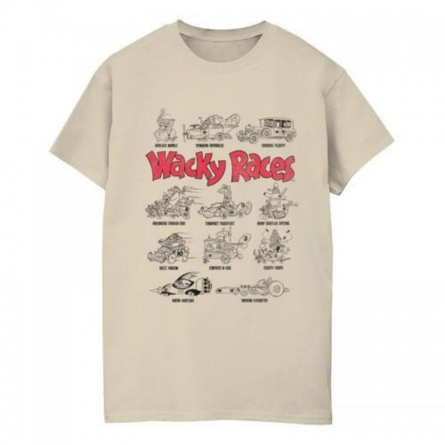 Wacky Races Mens Car Lineup T-Shirt S разноцветный