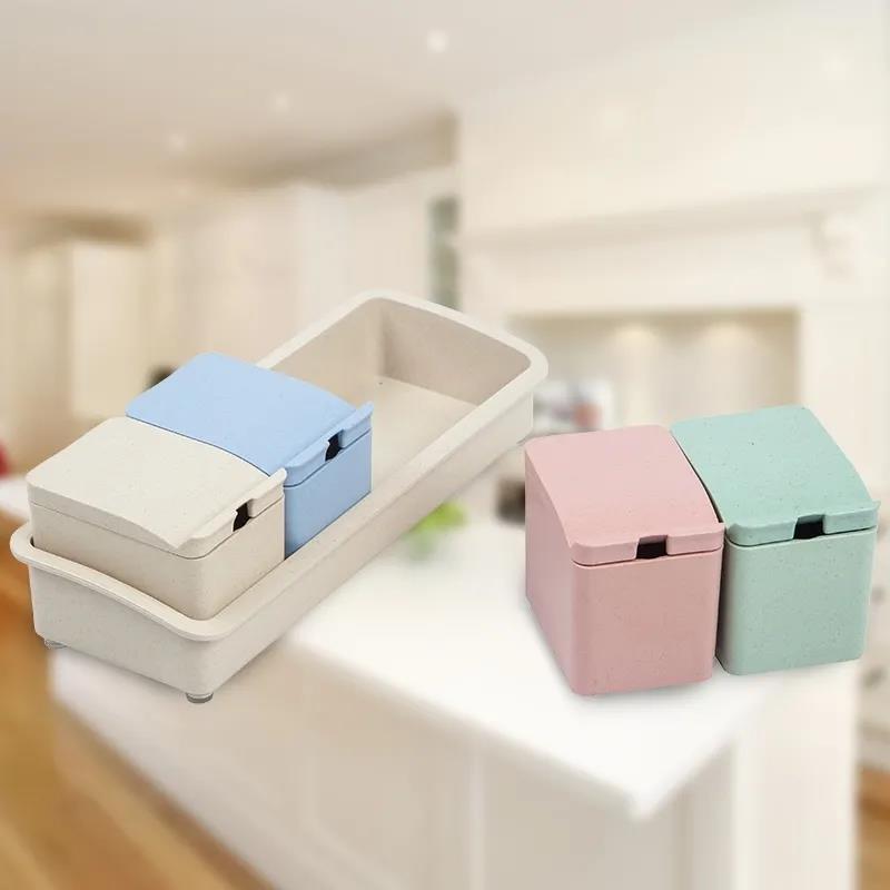 Gewürzbox, Küchenutensilien, Kunststoff, inklusive Deckel, Löffel, abnehmbare Gewürzbox