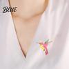 Hummingbird Gift Idea Badge Hard Enamel Rubber Backing Pin Jackets