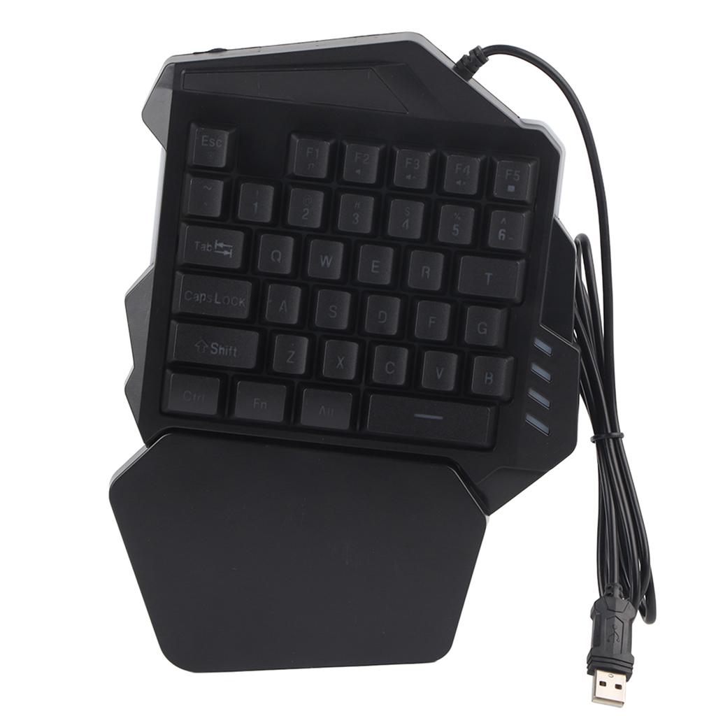 HXSJ Single Hand Membrane Keycap Gaming Keyboard 35 Keys Single Hand Keypad with FN Keys