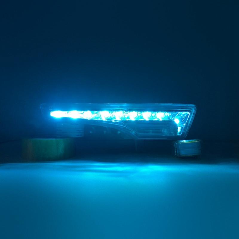 A28G-Blue Low LED Daytime Running Light Assembly For Nissan Teana Altima 2013-2015 White DRL Amber Turn Signal Lights