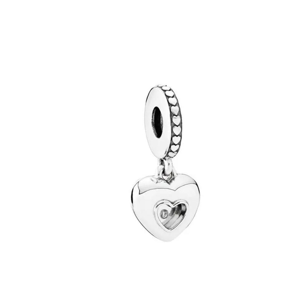 New Cupid Key Charm 925 Silver Bracelet Shining Bead DIY Women Jewelry Gift Party Accessories