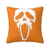 Halloween Horror Orange Ghost Pattern Pillowcover Decoration Cushions Cover Throw Pillow Case for Living Room Double-sided