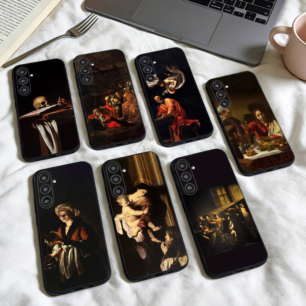 Caravaggio Paintings Phone Case For Samsung Galaxy A73,A72,A71,A70,A53,A52,A51,Others Soft Black Shell