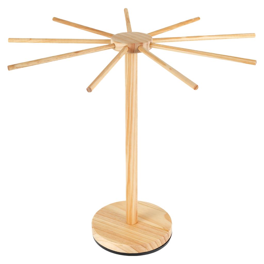 Rotary Pasta Drying Rack Wood Collapsible Detachable Kitchen Stand Dryer Tools Easy Installation Pasta Hanging Rack Portable