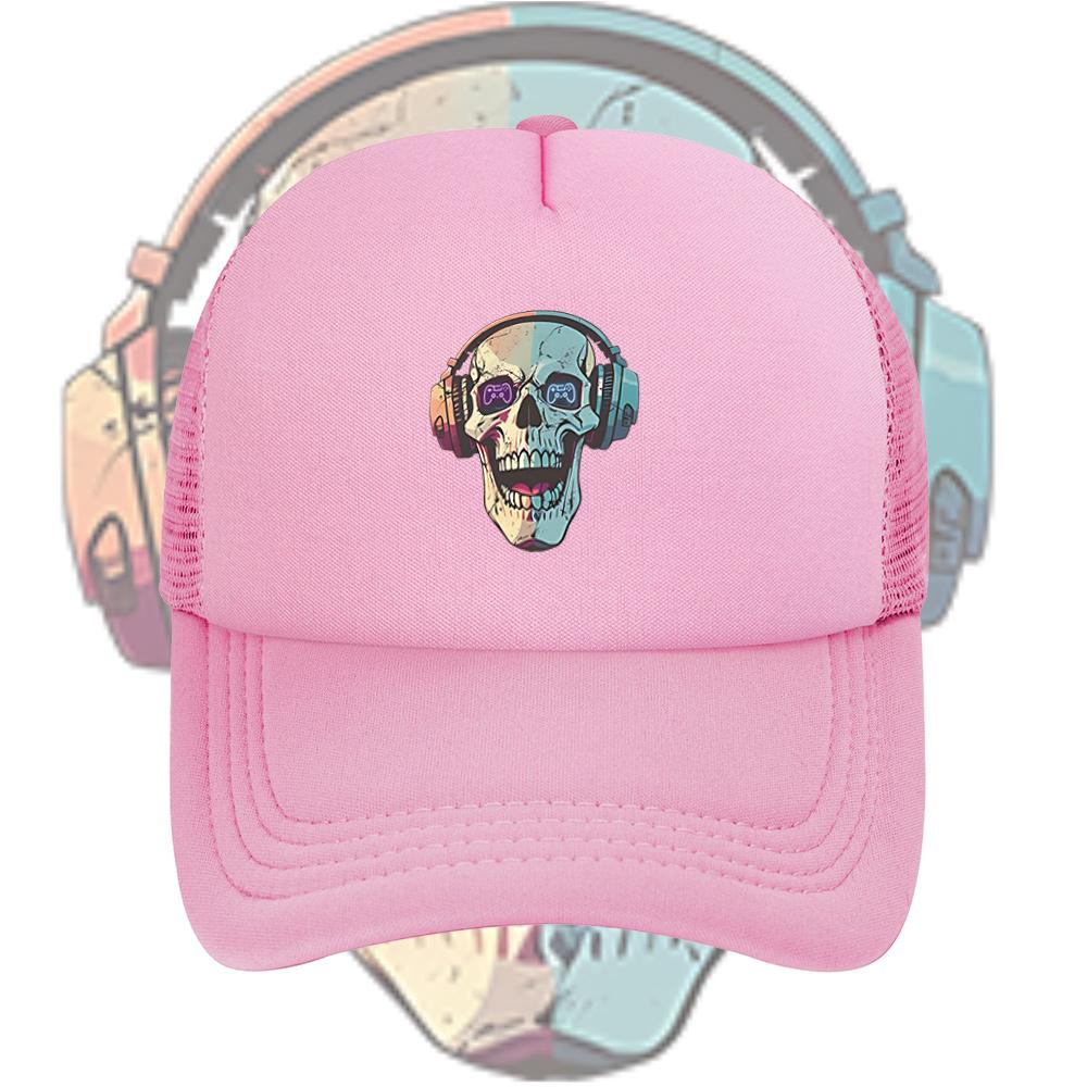Skull Gaming Headphones Controller Design Baseball Cap Anime Graphic Hats Adult Unisex Women Sports Outdoor