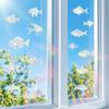 Creative Little Fish Laser Colorful Home Beautification and Decoration Glass Doors and Windows Static Window Stickers