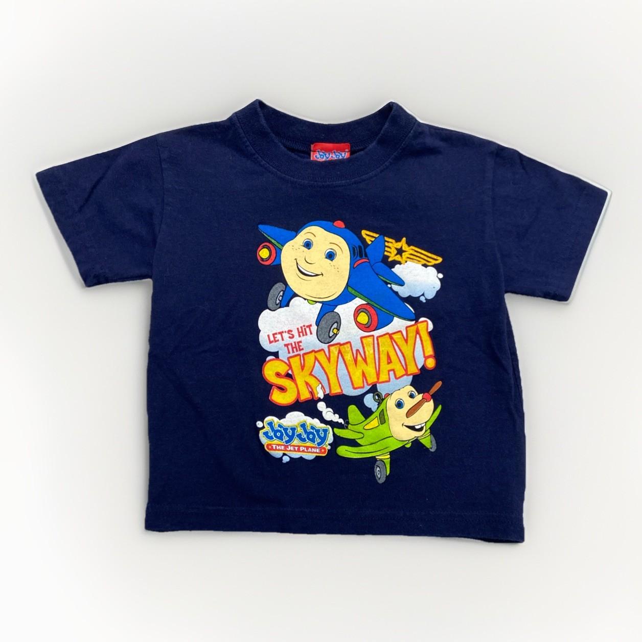 Vintage Jay Jay The Jet Plane Shirt Toddler 2T Cartoon Navy Blue Y2k M