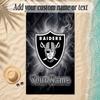 Beach TowelLas Vegas Raiders Custom Name Text Personalized Soft Towel for Beach Pool Indoor Home Decor Gift