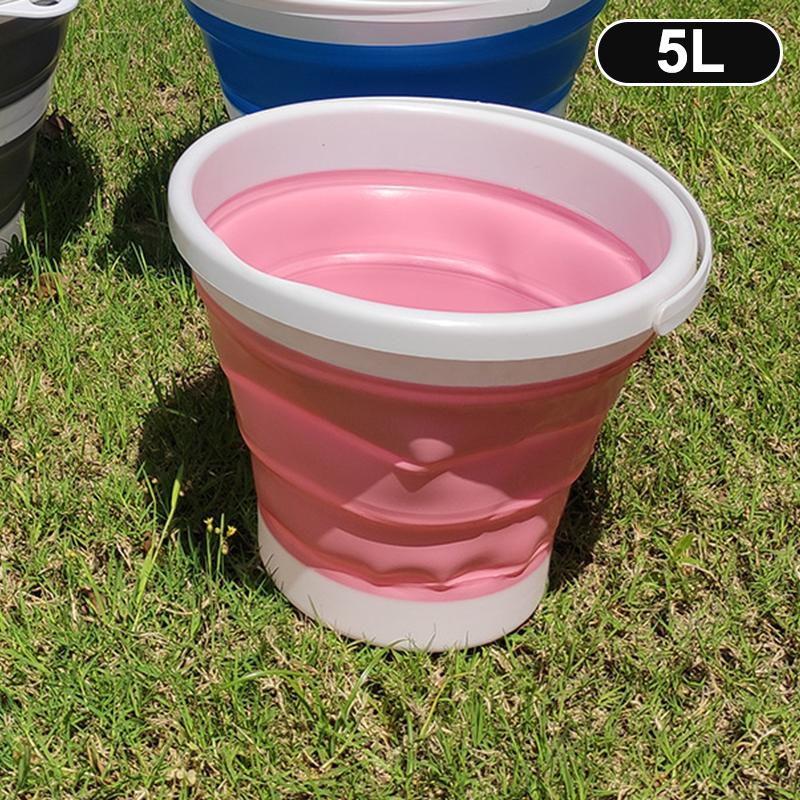 3/5/10L Collapsible Bucket Portable Folding Water Bucket Car Washing Fishing Bucket Household Plastic Travel Outdoor Camping