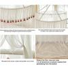 Single Dome Canopy Mosquito Net Extra Height and Extra Density,Lace Trim Canopy Mosquito Net for Floor-Standing Princess Beds