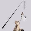 1.8m Extra Long Telescopic Cat Teaser Stick High Elasticity Relieve Boredom Cat Playing Interactive Toys Flexibility