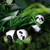 8pcs Resin Panda Ornament Lifelike Panda Statue Garden Decor Animal Statues  Car Ornaments