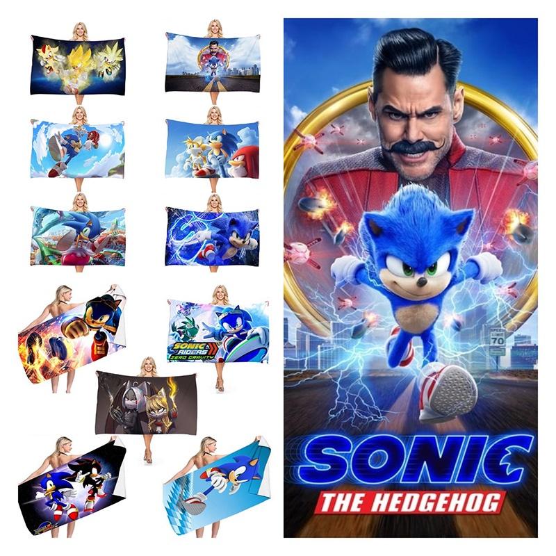 Sonic The Hedgehog Beach Towel Ultra-fine Fiber Fast-drying Super-absorbent