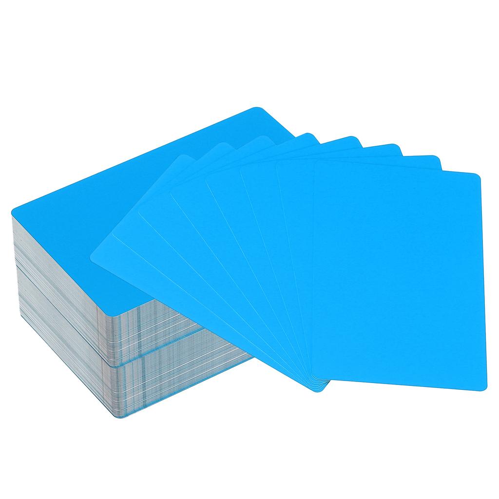 100/200/300Pcs Blank Metal Business Cards 0.21mm Thick 3.4x2.1 Inch Aluminum Laser Engrave Printable Name Card for Custom DIY