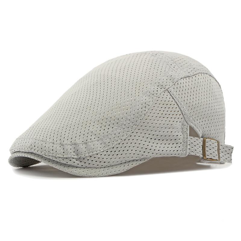 

Мужская летняя сетчатая дышащая кепка женская берет солнцезащитный козырек от солнца кепка вперед светло-серый
