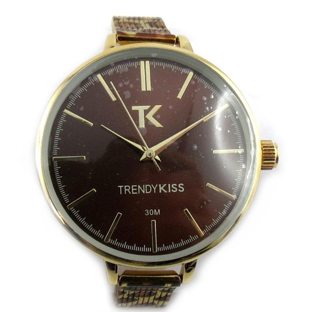 Les Trésors De Lily [N2432] - Women's Watch 'Trendy' Pink Gold Leopard Brown