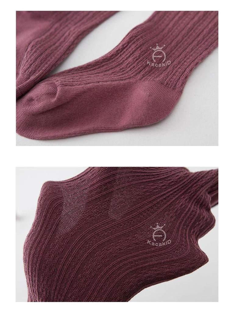 Autumn Cotton Baby Girls' Solid Color Tights and Leggings