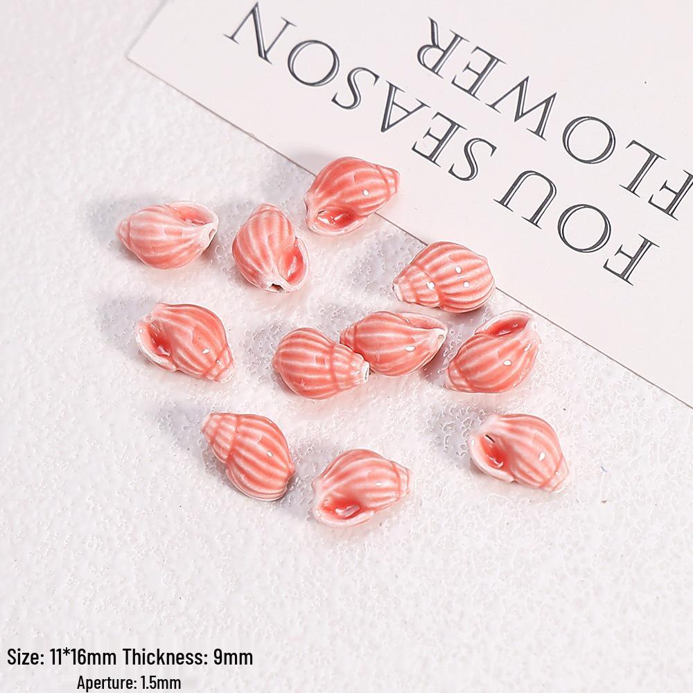 Hand-Painted Ocean Ceramic Beads: Tropical Fish, Starfish, and Seashell Shapes for DIY Jewelry