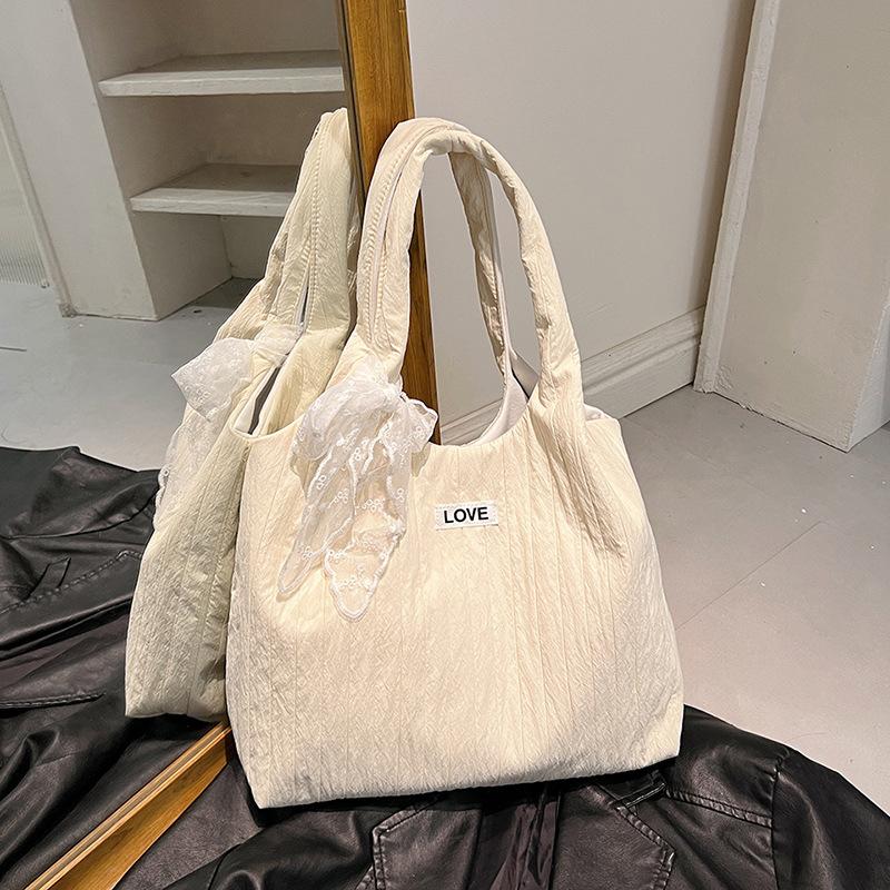 Korean large-capacity tote bag spring niche design bag women's fashion shoulder bag casual fashion oblique span bag