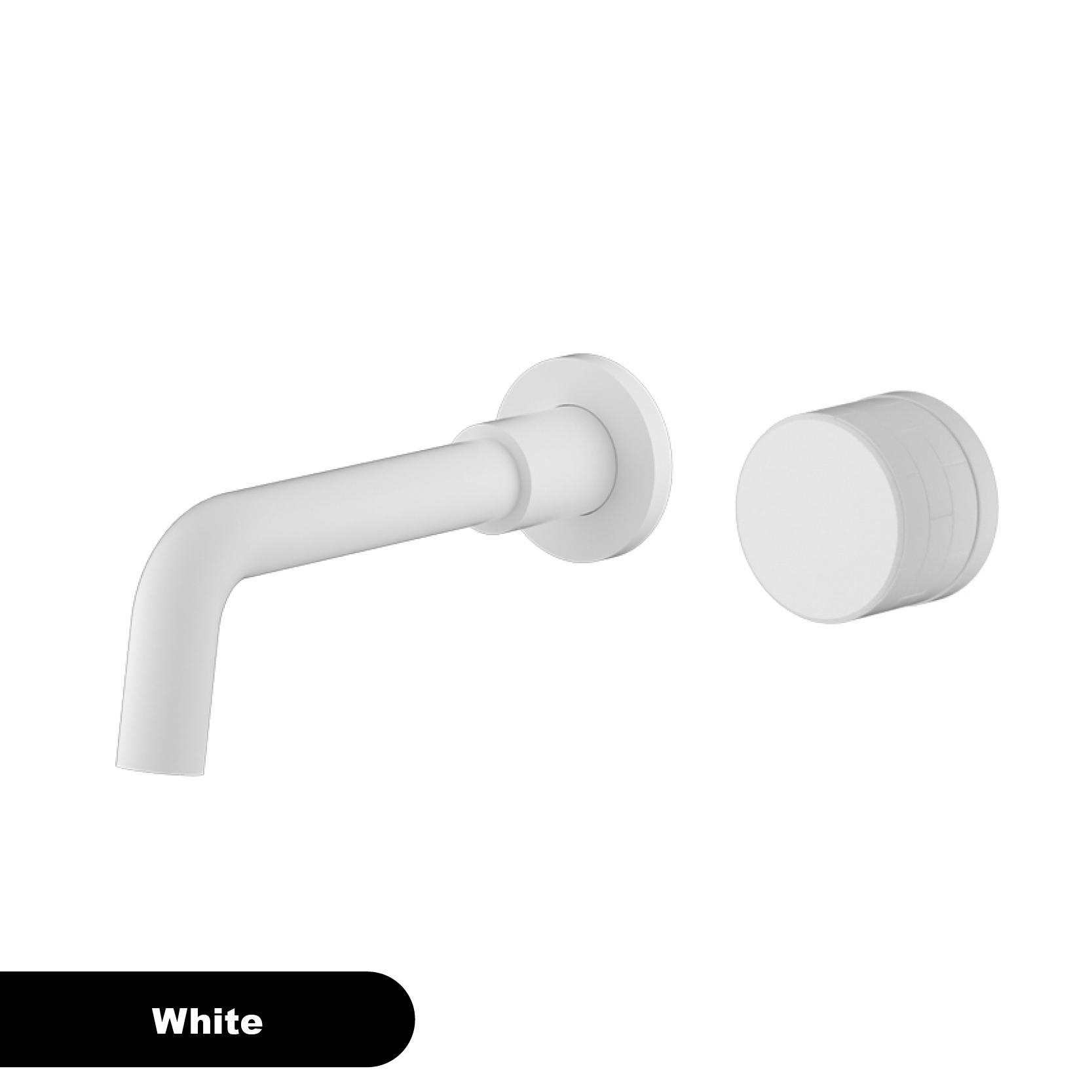 Minimalist brass brushed gold rose gold wall mounted basin faucet modern embedded 2-hole hot and cold water bathroom mixer белый