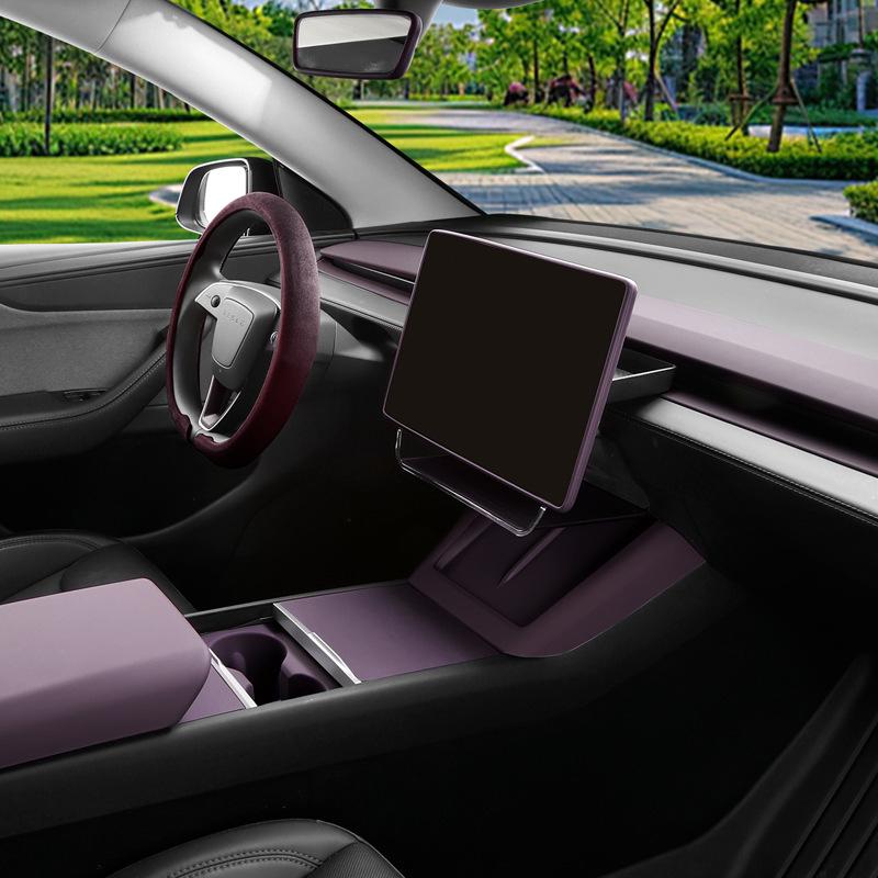 Updated Tesla Model 3/Y Center Console Silicone Wireless Charger Decor Accessory.