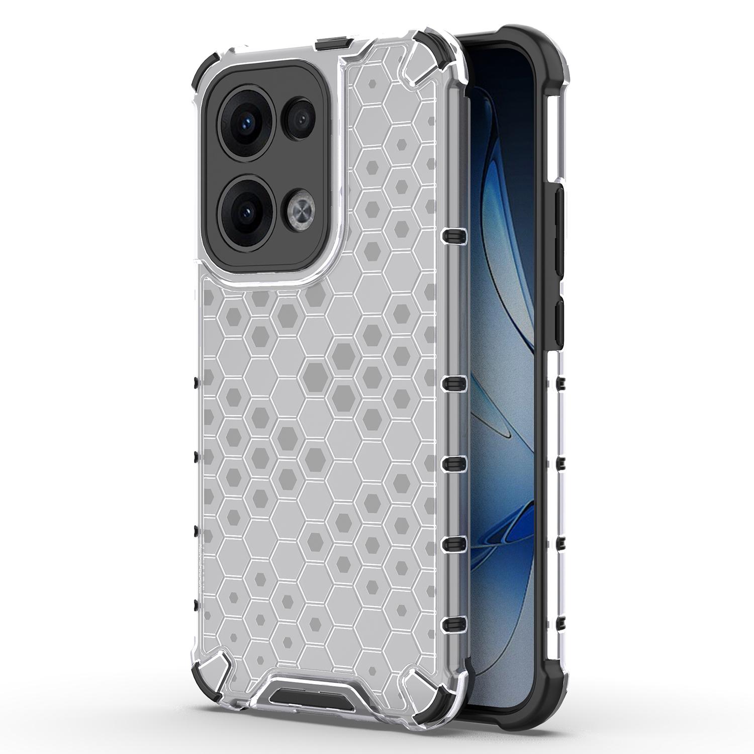 

For Oppo Reno13 Pro 5G Case PC + TPU Phone Cover Honeycomb Shape E