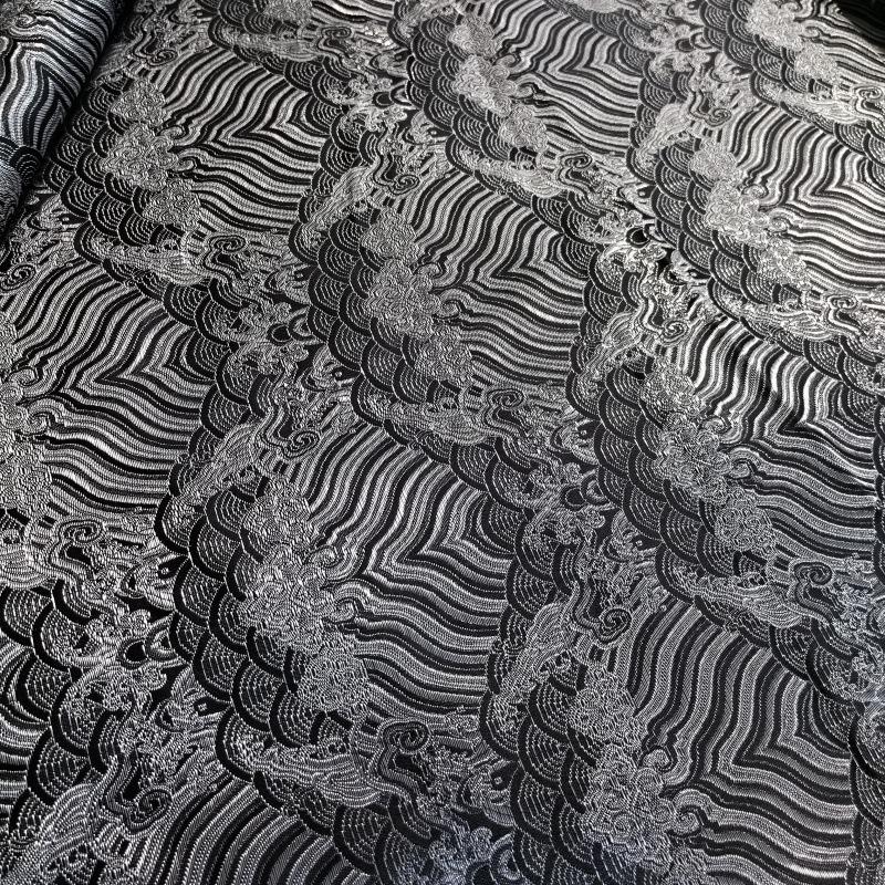 Ancient Style Silk Satin Fabric for Traditional Chinese Tang Suit Cheongsam Embroidered Hanfu Material Handcraft Packaging Cloth