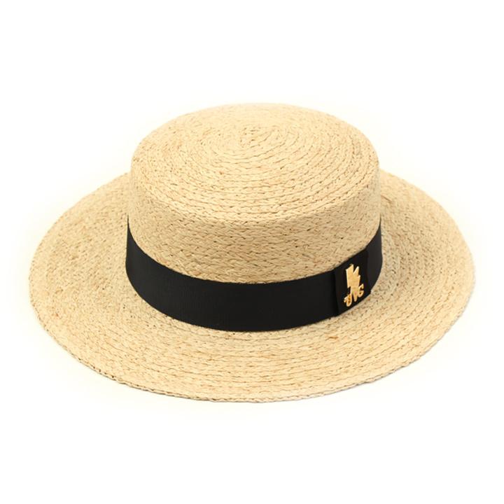 Yunibeosyeolkemiseuteuli Gdmt Raffia Flat Fedora Raffia Hat