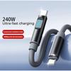 240W PD Fast Charging Type‑C Cord with Power Display, 480Mbps High‑Speed Data Transfer Cable for iPhone 15 16 17, Samsung & Huawei Phones