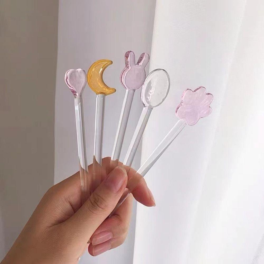 

Gatherings Easy to Use Agitator Milk Tea Stir Stir Bar Swizzle Sticks Dessert Stick Spoon Stick Flower