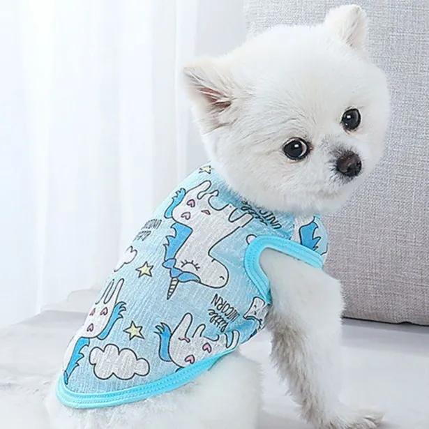 Atmungsaktive dünne Weste für kleine Hunde, ärmellose T-Shirts für Welpen, Katzenkleidung, Sommerkleidung im Freien, Sonnenschutz für Haustiere, Hundehemden
